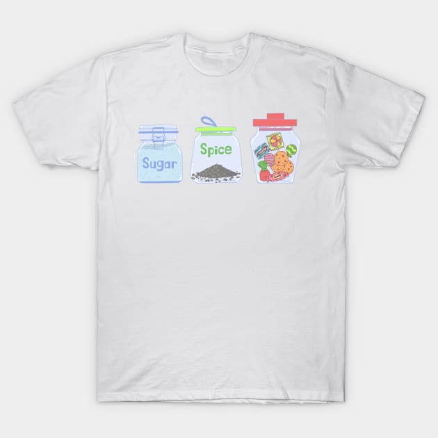 Sugar, spice and everything nice powerpuff girls T-Shirt by Aesthetic_cornerr